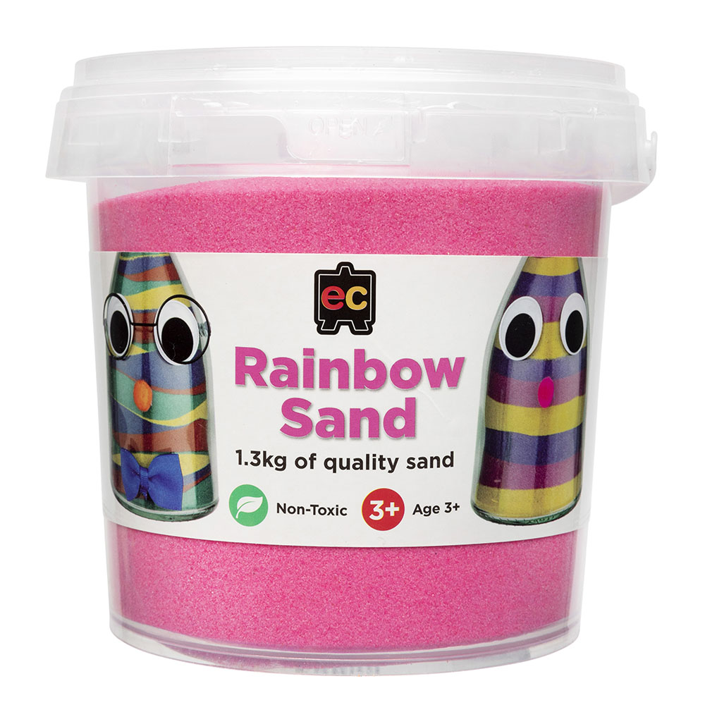 Image for EDUCATIONAL COLOURS RAINBOW SAND 1.3KG JAR PINK from Mercury Business Supplies