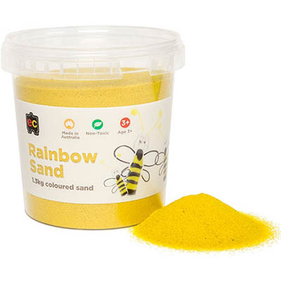 Image for EDUCATIONAL COLOURS RAINBOW SAND 1.3KG JAR YELLOW from Prime Office Supplies