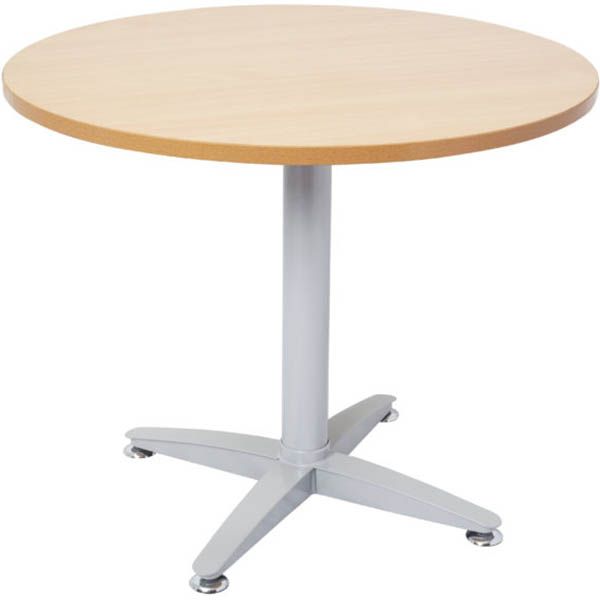 Image for RAPID SPAN 4 STAR ROUND TABLE 1200MM BEECH/SILVER from Challenge Office Supplies