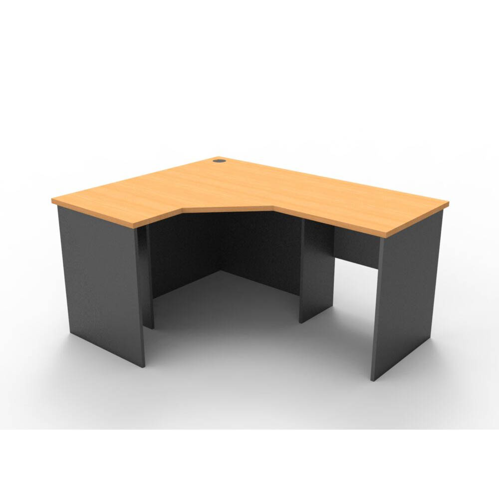 Image for RAPID WORKER CORNER WORKSTATION COMPLETE 1200 X 1500 X 600MM BEECH/IRONSTONE from That Office Place PICTON