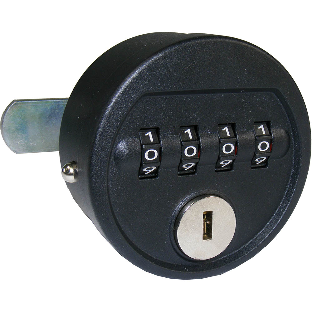 Image for STEELCO CM-17 ROUND COMBINATION LOCKER PADLOCK BLACK from That Office Place PICTON