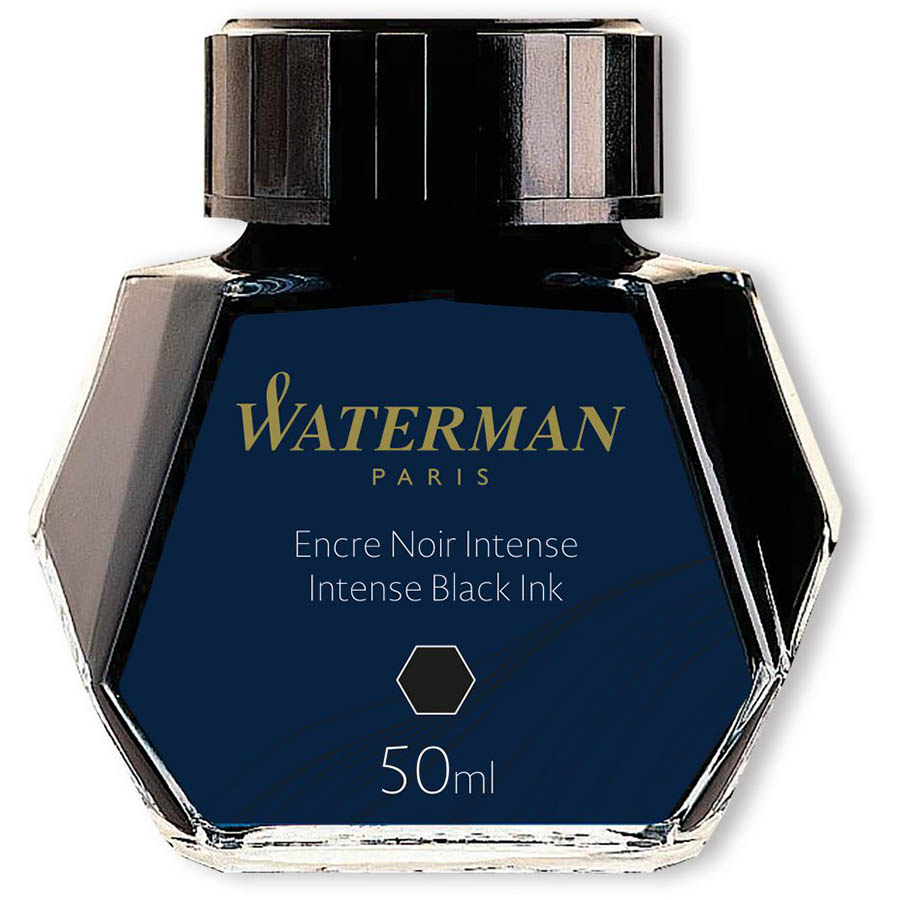 Image for WATERMAN FOUNTAIN PEN INK 50ML BOTTLE INTENSE BLACK from Office Fix - WE WILL BEAT ANY ADVERTISED PRICE BY 10%