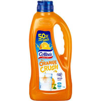 cottees cordial orange crush pet 1 litre pet carton 9