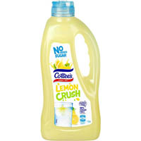 cottees cordial no sugar lemon crush pet 1 litre carton 9