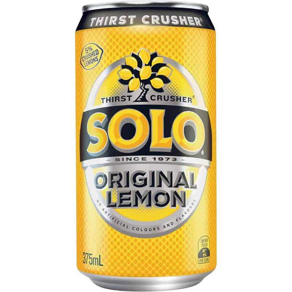 Image for SOLO ORIGINAL LEMON CAN 375ML PACK 30 from Clipboard Stationers & Art Supplies