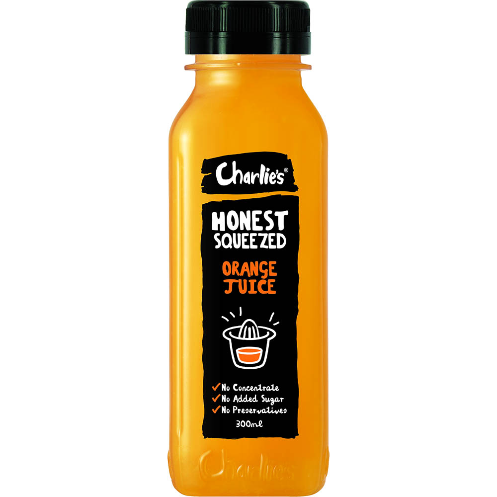 Image for CHARLIES ORANGE JUICE PET 300ML CARTON 12 from Positive Stationery