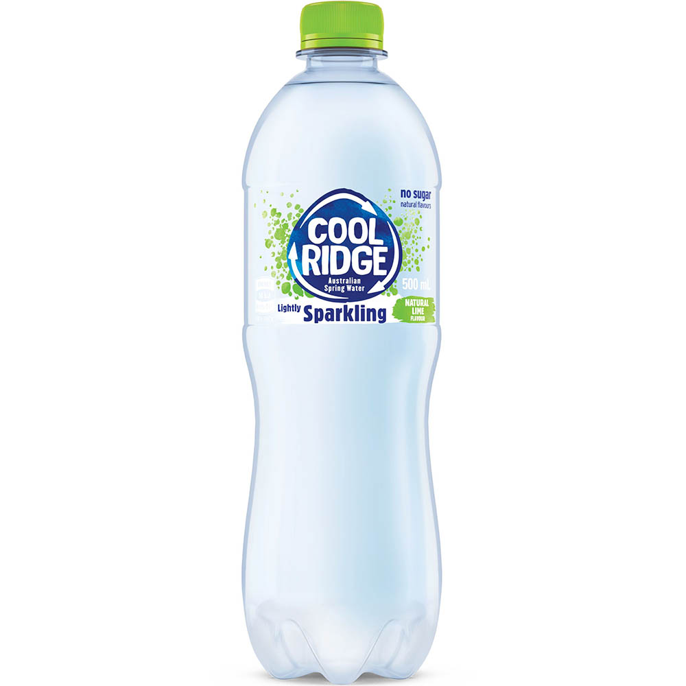 Image for COOL RIDGE LIGHTLY SPARKLING WATER PET LIME 500ML CARTON 24 from Mitronics Corporation