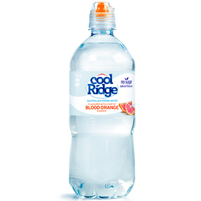 Image for COOL RIDGE SPRING WATER BLOOD ORANGE 750ML CARTON 12 from Clipboard Stationers & Art Supplies