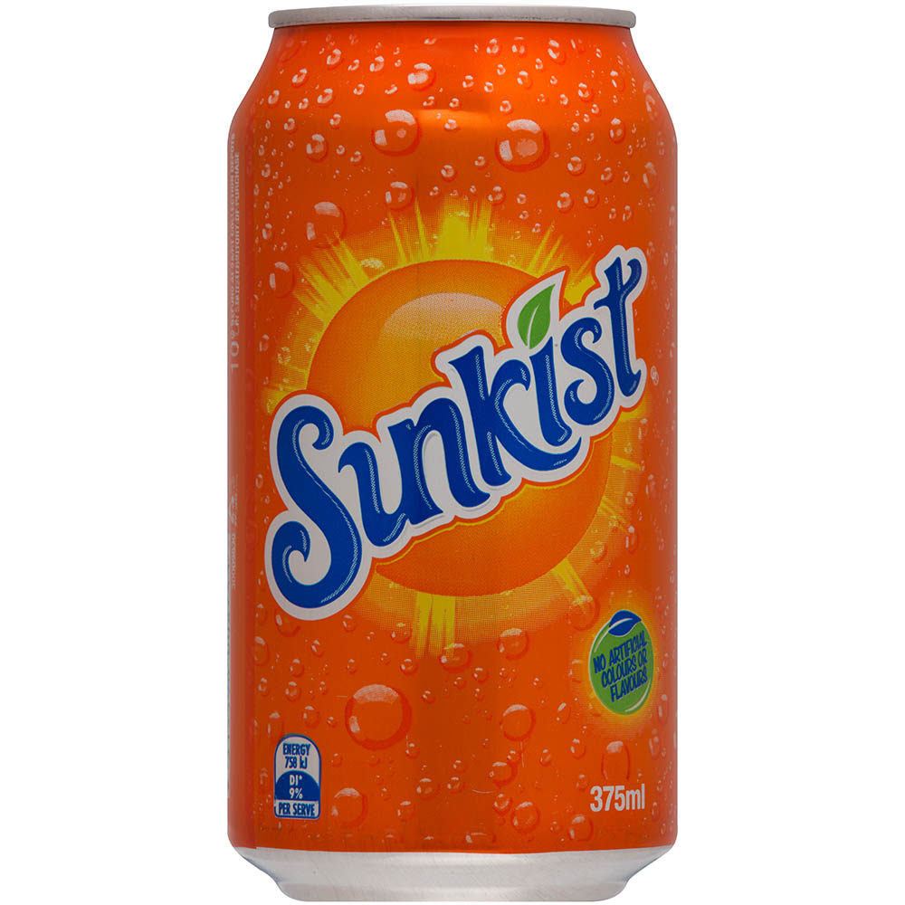 Image for SUNKIST ORANGE CAN 375ML PACK 30 from Prime Office Supplies