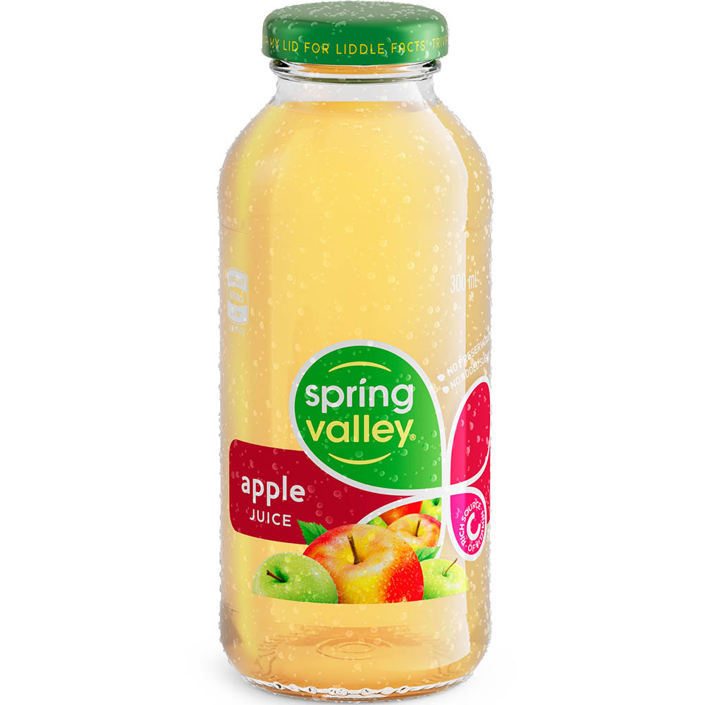 Image for SPRING VALLEY APPLE JUICE GLASS 300ML CARTON 24 from Mitronics Corporation