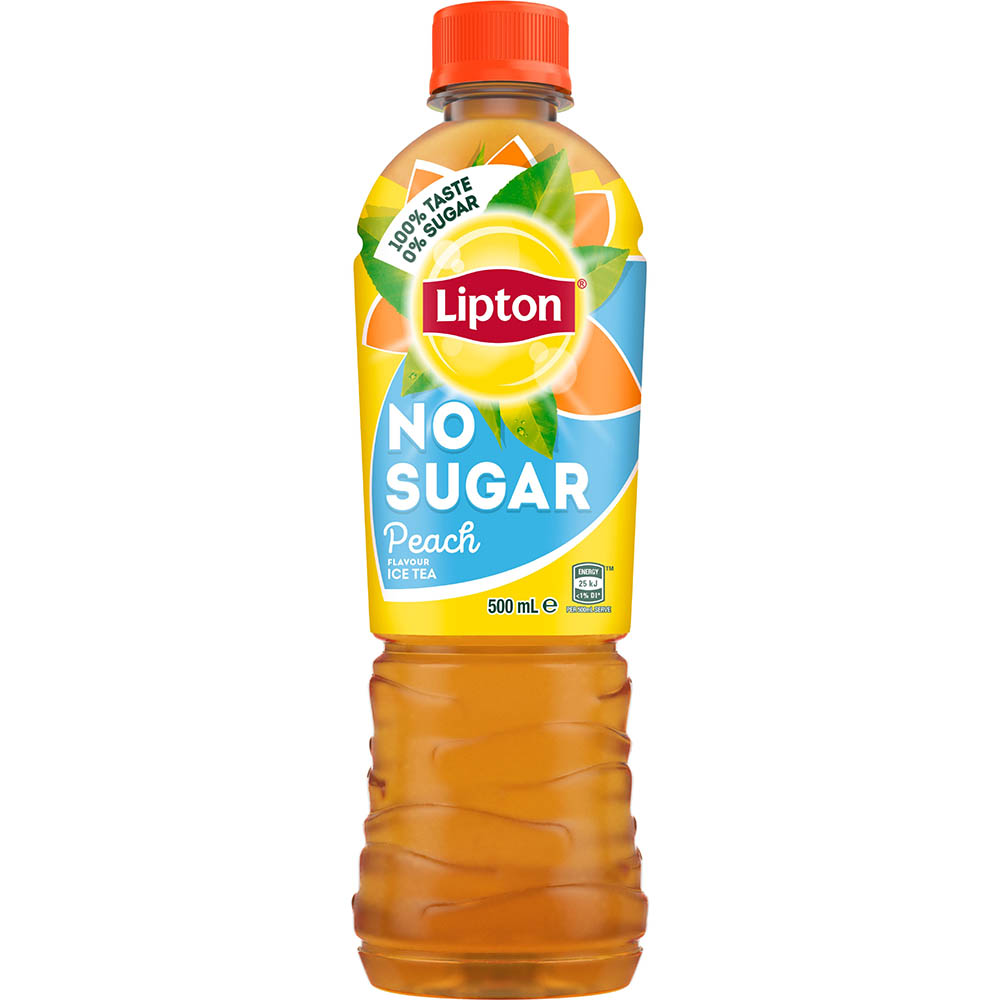 Image for LIPTON ICE TEA NO SUGAR PEACH 500ML from BusinessWorld Computer & Stationery Warehouse