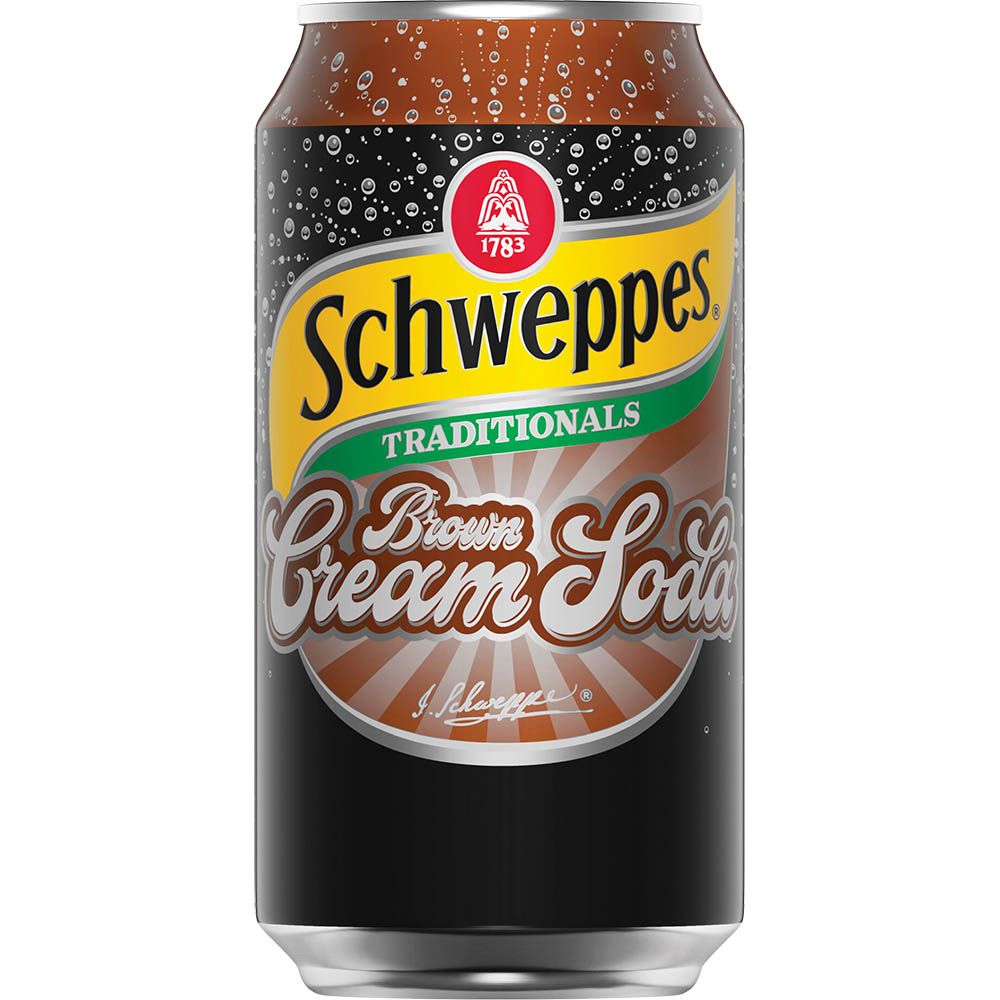 Image for SCHWEPPES TRADITIONALS BROWN CREAM SODA CAN 375ML PACK 10 from That Office Place PICTON
