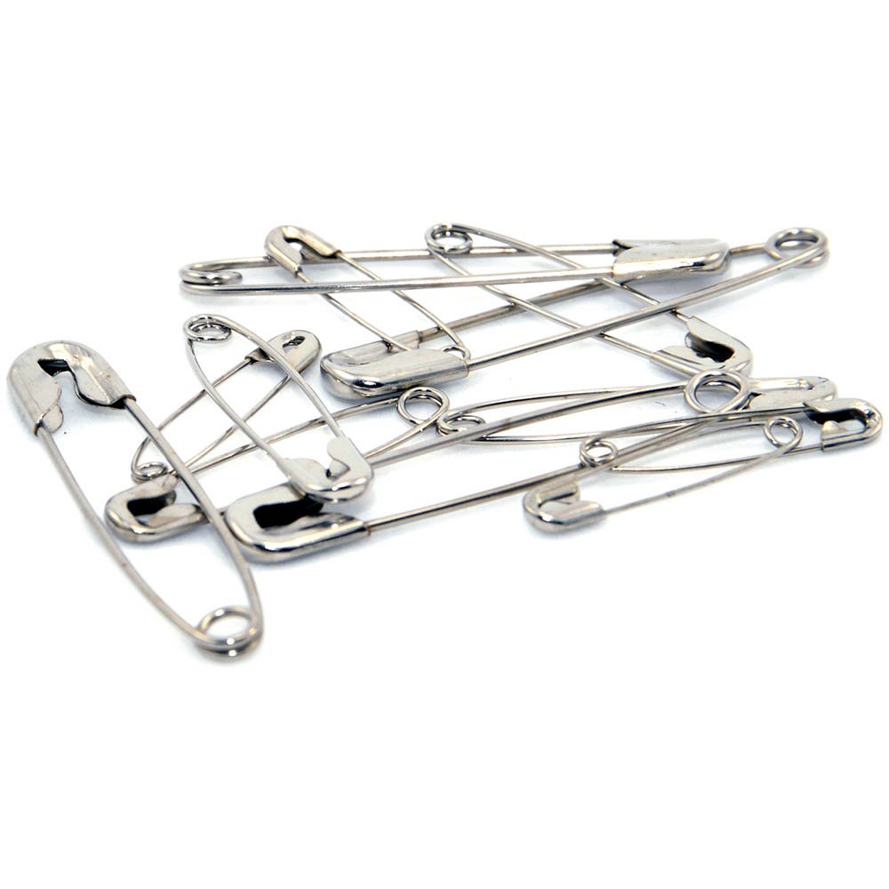 Image for ST JOHN SAFETY PINS ASSORTED SIZE PACK 12 from BusinessWorld Computer & Stationery Warehouse