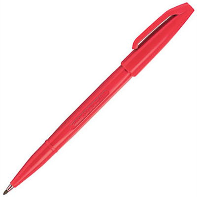 Image for PENTEL S520 SIGN PEN 0.8MM RED from Challenge Office Supplies