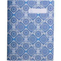 spencil exercise book cover boho blue 2
