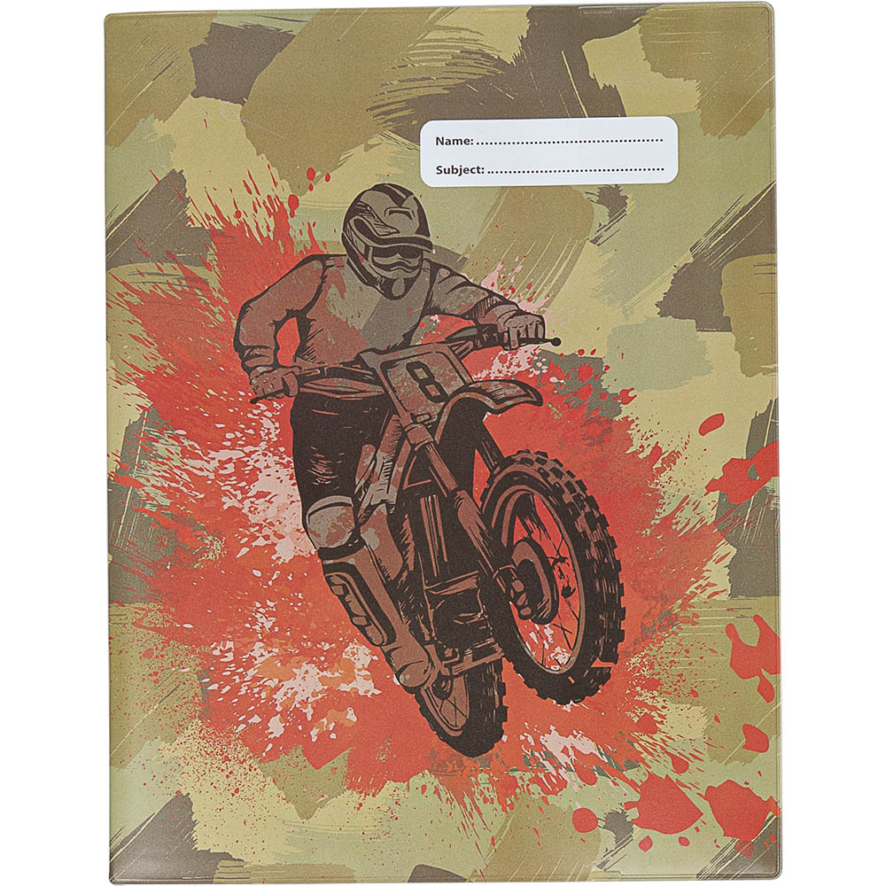 Image for SPENCIL EXERCISE BOOK COVER CAMO BIKER from Clipboard Stationers & Art Supplies