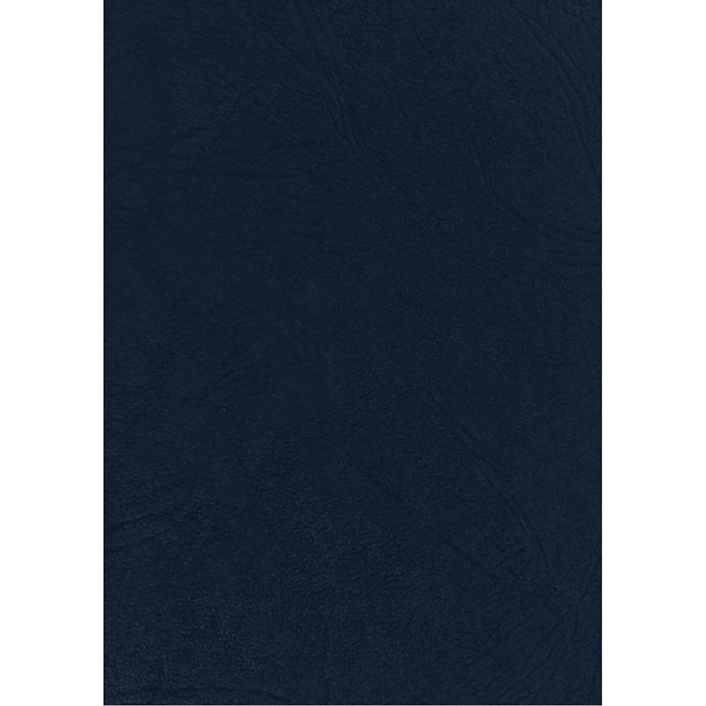 Image for GOLD SOVEREIGN BINDING COVER LEATHERGRAIN 250GSM A4 DARK BLUE PACK 100 from Merv's Stationery