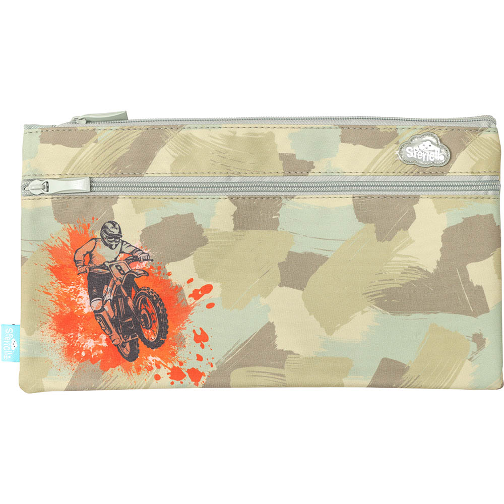 Image for SPENCIL TWIN ZIP PENCIL CASE CAMO BIKER from BusinessWorld Computer & Stationery Warehouse