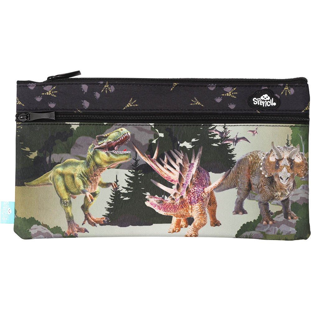 Image for SPENCIL TWIN ZIP PENCIL CASE DINOSAUR DISCOVERY from Mercury Business Supplies