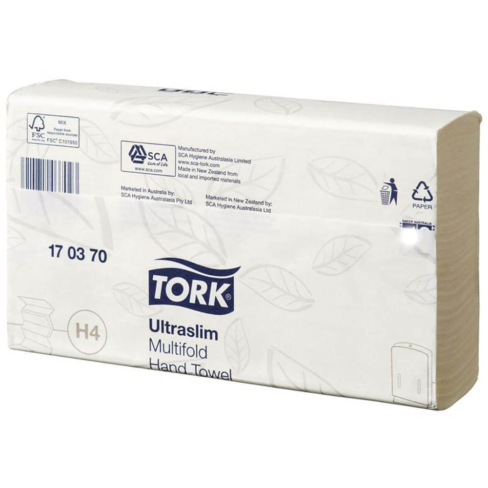 TORK 170370 H4 ULTRASLIM MULIFOLD HAND TOWEL 150 SHEETS 240 X 210MM WHITE |  | 7001368