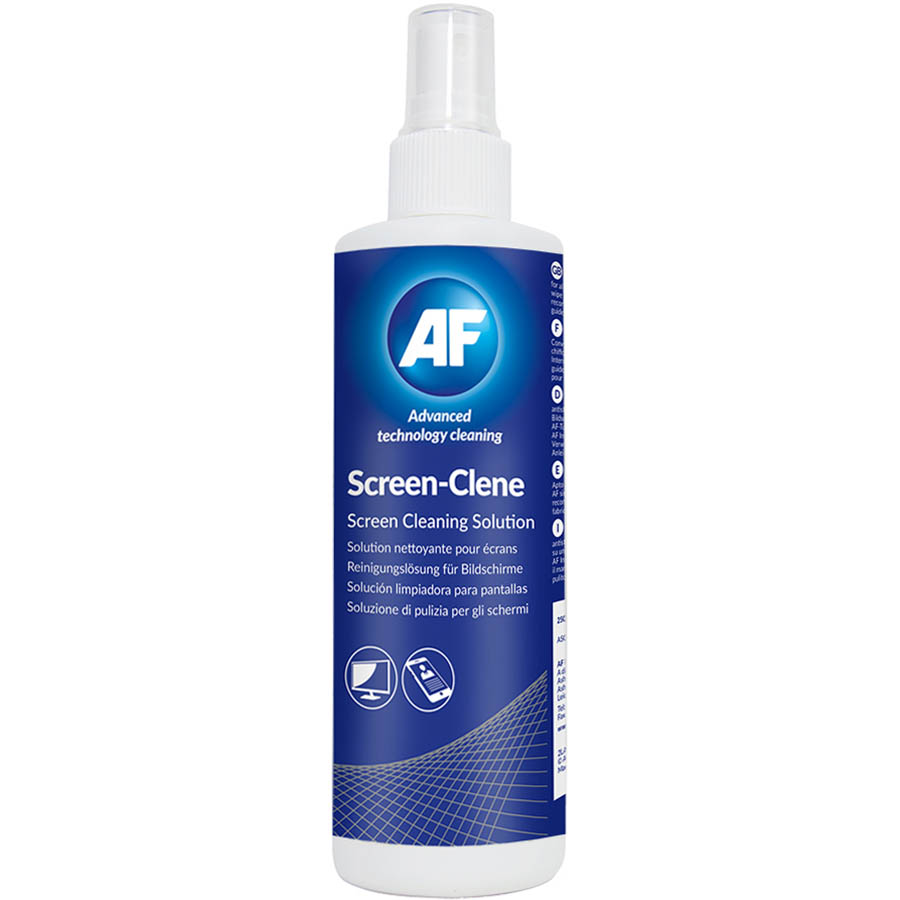 Image for AF SCREEN-CLENE UNIVERSAL SCREEN CLEANING SOLUTION PUMP SPRAY 250ML from Office Heaven