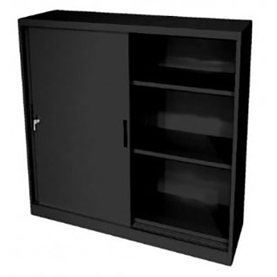 Image for STEELCO SLIDING DOOR CABINET 2 SHELVES 1015 X 914 X 465MM GRAPHITE RIPPLE from That Office Place PICTON