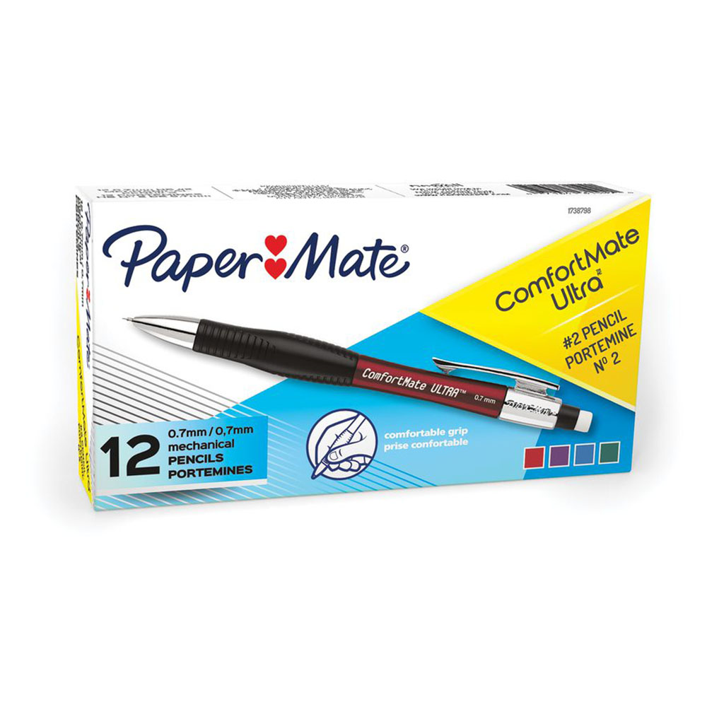 Image for PAPERMATE COMFORTMATE ULTRA MECHANICAL PENCIL 0.7MM ASSORTED BOX 12 from Office Express
