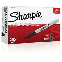 sharpie permanent marker fine point black pack 36