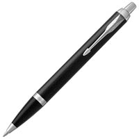 parker im ballpoint pen medium tip blue ink chrome trim black