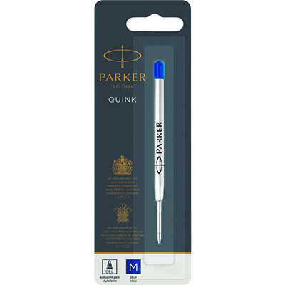 Image for PARKER QUINKFLOW GEL PEN REFILL MEDIUM NIB BLUE from Office Fix - WE WILL BEAT ANY ADVERTISED PRICE BY 10%