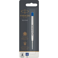 parker quinkflow ballpoint pen refill broad nib blue