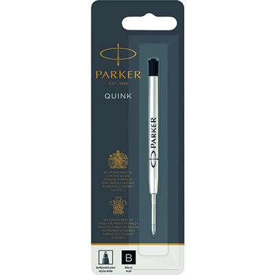 Image for PARKER QUINK BALLPOINT PEN REFILL 1.4MM BLACK from Australian Stationery Supplies