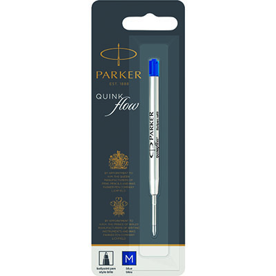 Image for PARKER QUINKFLOW BALLPOINT PEN REFILL MEDIUM NIB BLUE from Olympia Office Products