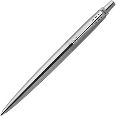 Image for PARKER JOTTER BALLPOINT PEN MEDIUM BLUE INK STAINLESS STEEL CHROME TRIM from Clipboard Stationers & Art Supplies
