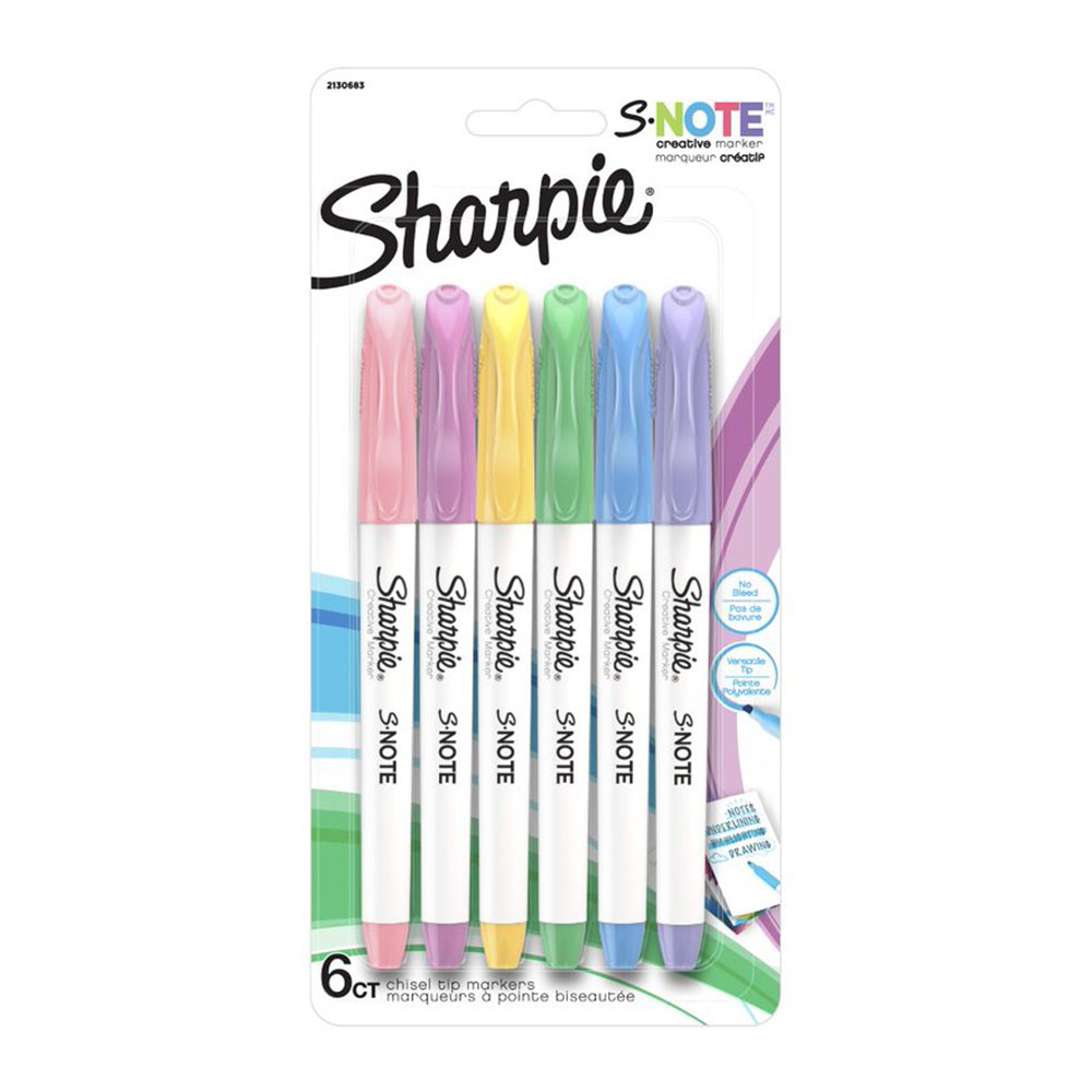 Image for SHARPIE S-NOTE HIGHLIGHTERS MARKER ASSORTED PACK 6 from That Office Place PICTON