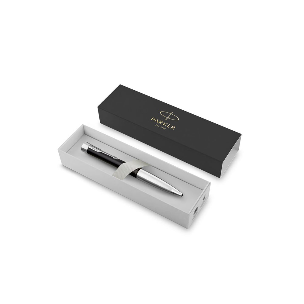 Image for PARKER BALLPOINT PEN URBAN MUTED BLACK CHROME TWIST from York Stationers