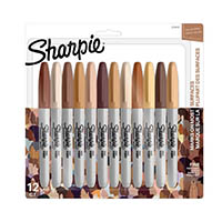 sharpie permanent marker fine point assorted pack 12