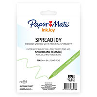 paper mate inkjoy 100 ballpoint pens medium assorted fashion box 10