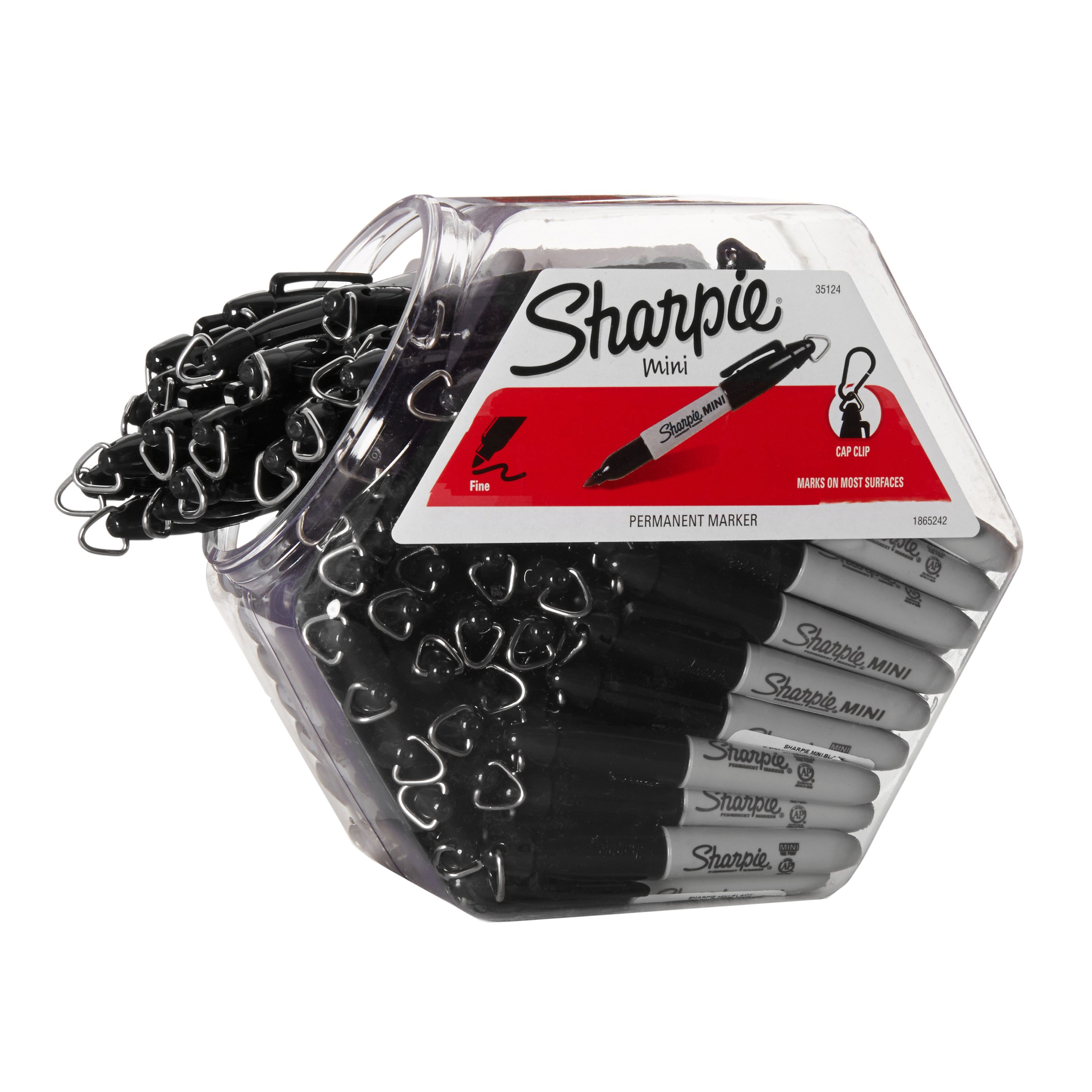 Image for SHARPIE PERMANENT MINI MARKER FINE BLACK PACK 72 from That Office Place PICTON