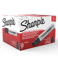 sharpie magnum permanent marker chisel xl black pack 12