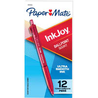 papermate inkjoy 300 retractable ballpoint pen 1.0mm red box 12