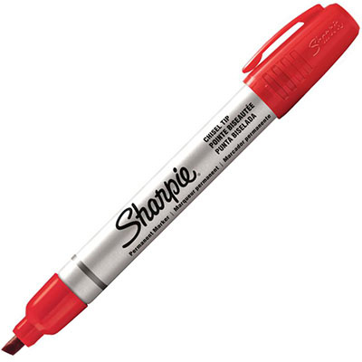 Image for SHARPIE PRO METAL PERMANENT MARKER CHISEL 4.0MM RED from Challenge Office Supplies