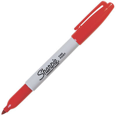 Image for SHARPIE PERMANENT MARKER BULLET FINE 1.0MM RED BOX 12 from Office Heaven