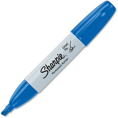 Image for SHARPIE PERMANENT MARKER CHISEL 5MM BLUE from Challenge Office Supplies