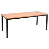 rapidline steel frame table 1500 x 750mm beech