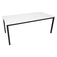 rapidline steel frame table 1500 x 750mm natural white