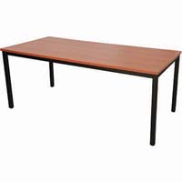 rapidline steel frame table 1800 x 750mm cherry