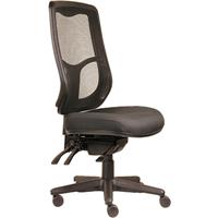 dal ergoselect swift ergonomic chair high mesh back 3 lever seat slide black nylon base