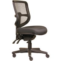 dal ergoselect swift ergonomic chair medium mesh back 3 lever seat slide black nylon base