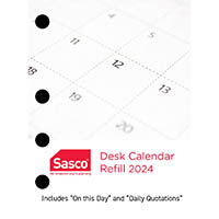 sasco shcr  desk calendar refill side punch